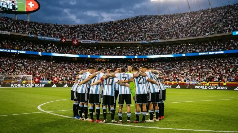 Argentína – Sviss áttliðakeppni HM 2026 — Messi eltir sögu