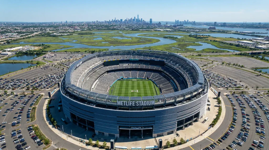 MetLife Stadium, East Rutherford — a VB 2026 döntő helyszíne, stadionadatok és fogadási elemzés
