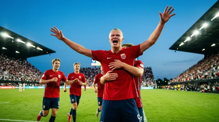 Noregur – England áttliðakeppni HM 2026 — Noregur skrifar sögu
